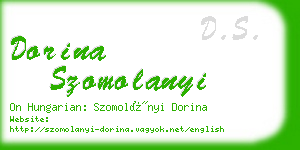 dorina szomolanyi business card